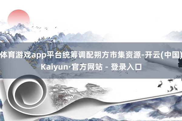 体育游戏app平台统筹调配朔方市集资源-开云(中国)Kaiyun·官方网站 - 登录入口
