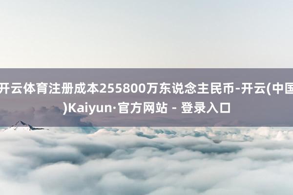 开云体育注册成本255800万东说念主民币-开云(中国)Kaiyun·官方网站 - 登录入口