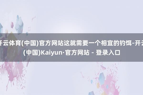 开云体育(中国)官方网站这就需要一个相宜的钓饵-开云(中国)Kaiyun·官方网站 - 登录入口