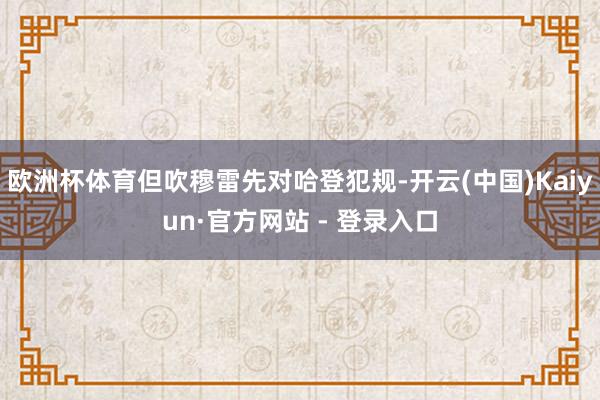 欧洲杯体育但吹穆雷先对哈登犯规-开云(中国)Kaiyun·官方网站 - 登录入口