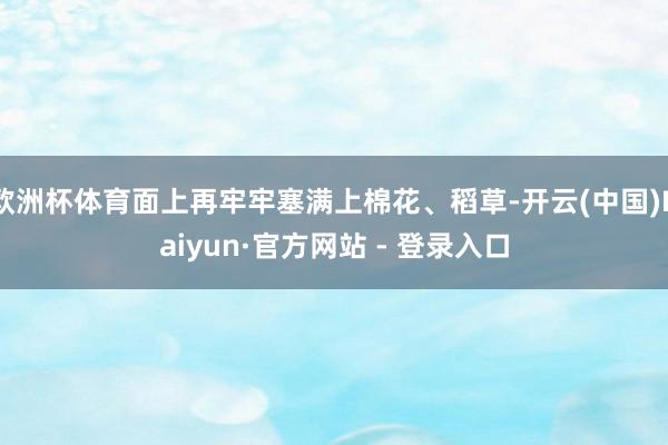 欧洲杯体育面上再牢牢塞满上棉花、稻草-开云(中国)Kaiyun·官方网站 - 登录入口