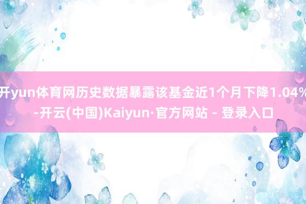 开yun体育网历史数据暴露该基金近1个月下降1.04%-开云(中国)Kaiyun·官方网站 - 登录入口