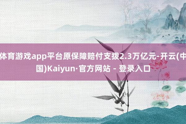 体育游戏app平台原保障赔付支拨2.3万亿元-开云(中国)Kaiyun·官方网站 - 登录入口