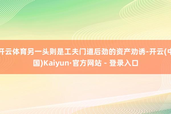 开云体育另一头则是工夫门道后劲的资产劝诱-开云(中国)Kaiyun·官方网站 - 登录入口