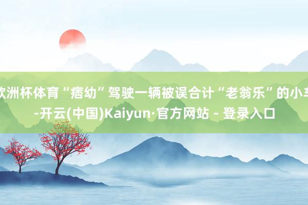 欧洲杯体育“痞幼”驾驶一辆被误合计“老翁乐”的小车-开云(中国)Kaiyun·官方网站 - 登录入口